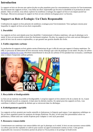 Support en Bois et Écologie: Un Choix Responsable