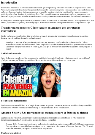 Guía esencial para crear tu cuenta y triunfar en e-commerce con Amazon
