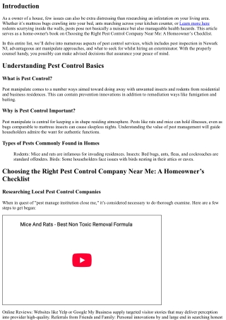 Choosing the Right Pest Control Company Near Me: A Homeowner’s Checklist