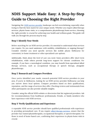 NDIS Support Made Easy_ A Step-by-Step Guide to Choosing the Right Provider