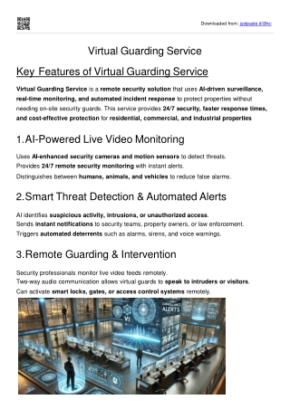 Virtual Guarding Service1