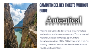 Caminito del Rey Tickets Without Guide