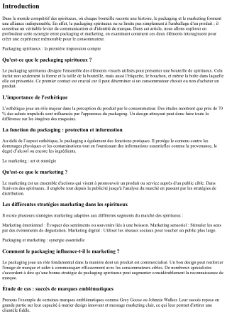 Packaging et marketing : une alliance essentielle pour les spiritueux