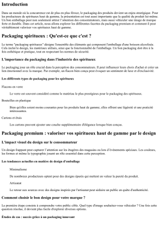 Packaging premium : valoriser vos spiritueux haut de gamme