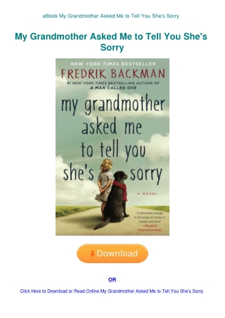 eBook My Grandmother Asked Me to Tell You She's Sorry