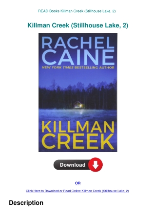 READ Books Killman Creek (Stillhouse Lake  2)