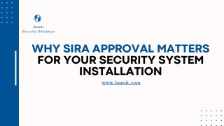 Why SIRA Approval Matters for Your Security System Installation