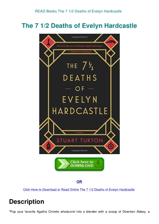 READ Books The 7 12 Deaths of Evelyn Hardcastle