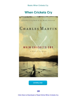 Books When Crickets Cry