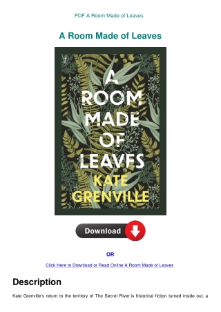 PDF A Room Made of Leaves