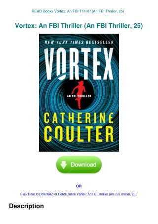 READ Books Vortex An FBI Thriller (An FBI Thriller  25)