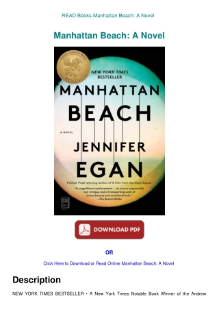 READ Books Manhattan Beach A Novel