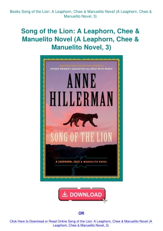 Books Song of the Lion A Leaphorn  Chee & Manuelito Novel (A Leaphorn  Chee & Manuelito Novel  3)