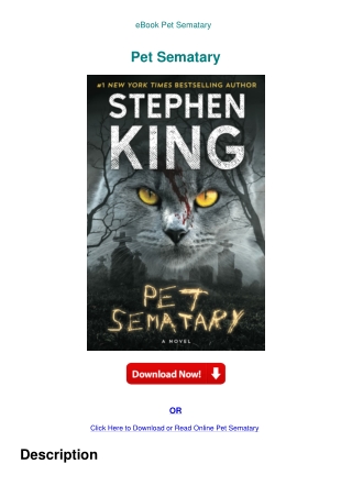 eBook Pet Sematary