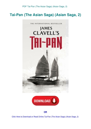PDF Tai-Pan (The Asian Saga) (Asian Saga  2)