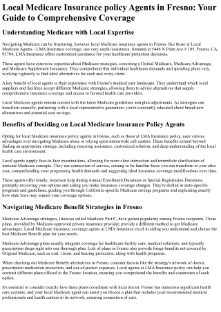 Local Medicare Agents