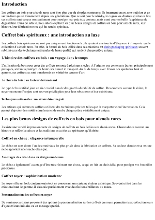 Les plus beaux designs de coffrets en bois pour alcools rares