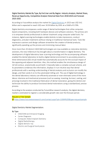 The Role of Intraoral Scanners in Digital Dentistry: Market Expansion & Demand