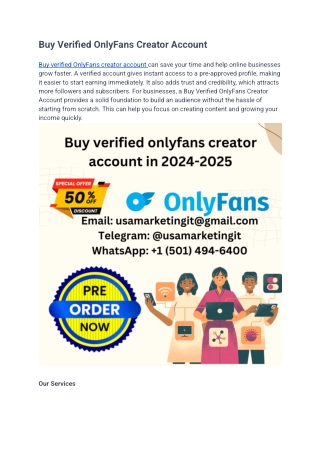Top 12.2 Site To Buy Verified Onlyfans Accounts 2025
