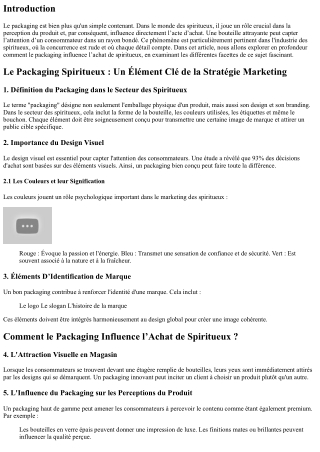 Comment le packaging influence l’achat de spiritueux ?