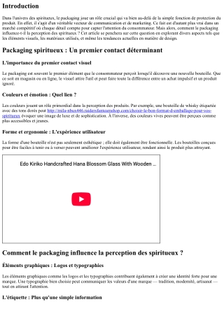 Comment le packaging influence la perception des spiritueux