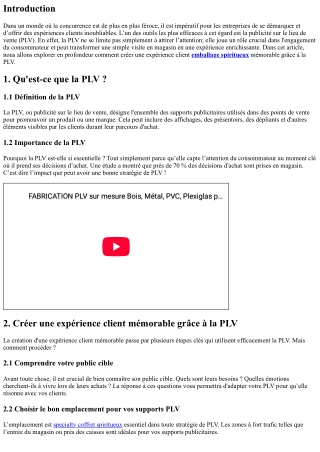 Créer une expérience client mémorable grâce à la PLV