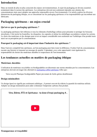“Packaging et éthique : quelles sont vos responsabilités ?”