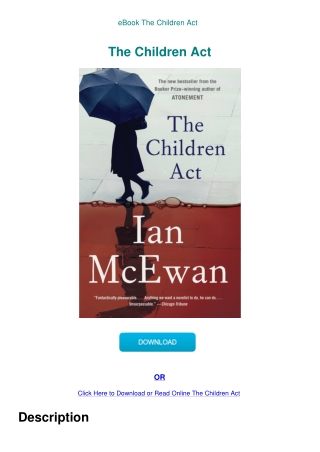 eBook The Children Act