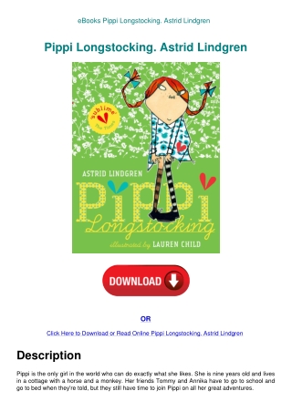 eBooks Pippi Longstocking. Astrid Lindgren