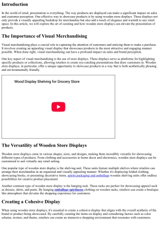 The Art of Curating: Showcasing Products with Wooden Store Displays