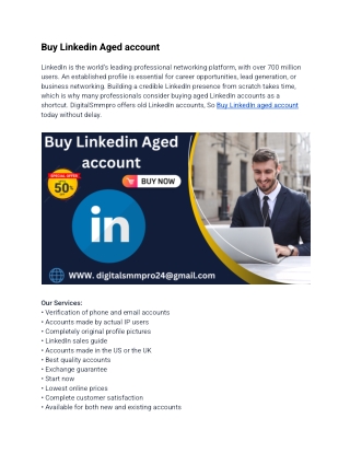 How to Buy Linkedin Aged account  in 2025