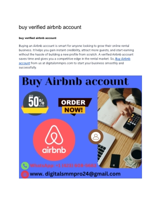 How to buy verified airbnb account in 2025