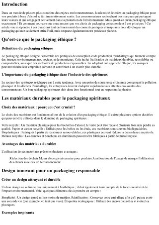 Créer un packaging éthique pour vos produits à base d'alcool