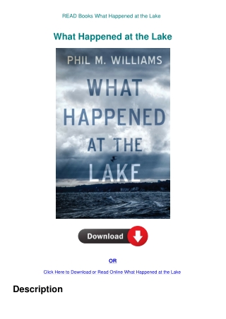 READ Books What Happened at the Lake