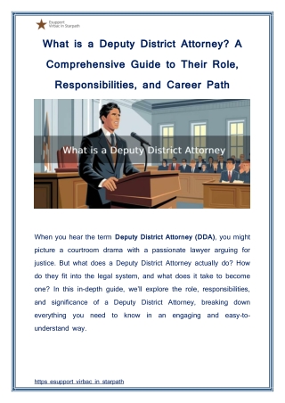 What is a Deputy District Attorney