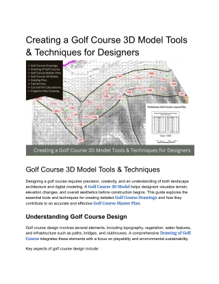 Creating a Golf Course 3D Model_ Tools & Techniques for Designers