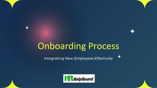 What is Onboarding Process