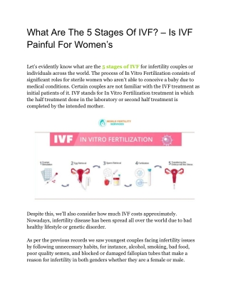 "What Are The 5 Stages Of IVF? – Is IVF Painful For Women’s "