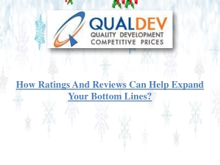 How ratings and reviews can help expand your bottom lines?