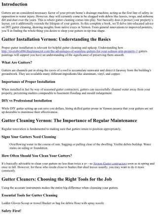 Expert Advice on DIY Gutter Cleaning: Tips from Local Pros in Vernon