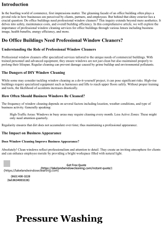 Do Office Buildings Need Professional Window Cleaners?