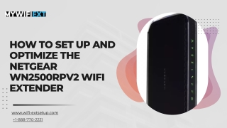 How to Set Up and Optimize the Netgear WN2500RPv2 WiFi Extender