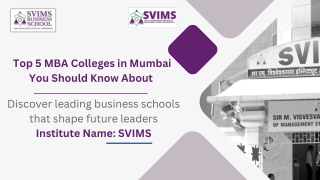 Top 5 MBA Colleges in Mumbai You Should Know About | SVIMS
