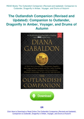READ Books The Outlandish Companion (Revised and Updated) Companion to Outlander  Dragonfly in Amber