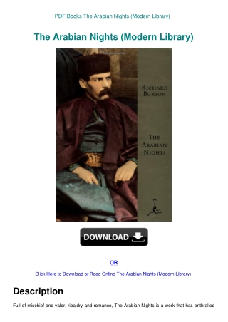 PDF Books The Arabian Nights (Modern Library)