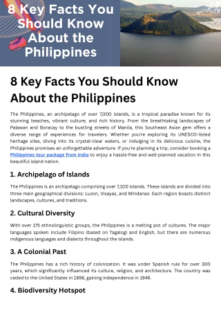 8 Key Facts You Should Know About the Philippines
