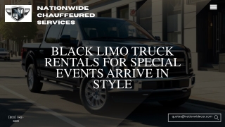 Black Limo Truck Rentals for Special Events Arrive in Style