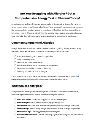 Are You Struggling with Allergies_ Get a Comprehensive Allergy Test in Chennai Today!
