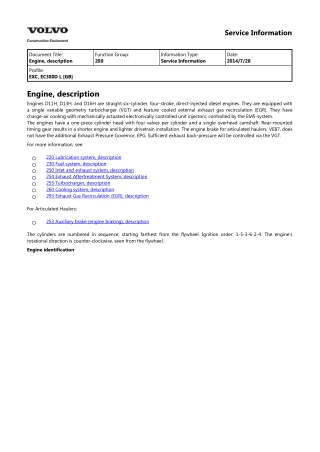 Volvo EC380D L EC380DL Excavator Service Repair Manual Instant Download