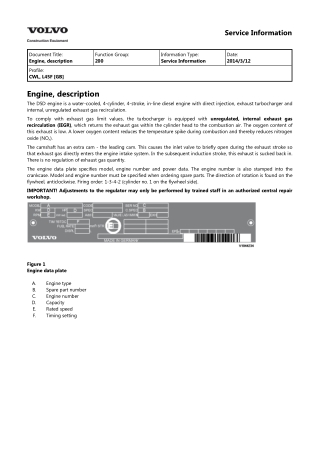Volvo L45F Compact Wheel Loader Service Repair Manual Instant Download